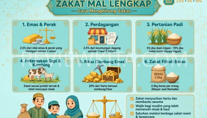 Cara Menghitung Zakat Mal, Emas, Dagang & Pertanian