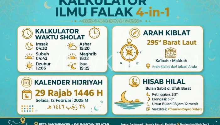 Kalkulator Ilmu Falak Lengkap Dalam 1 Tools (edukasi)