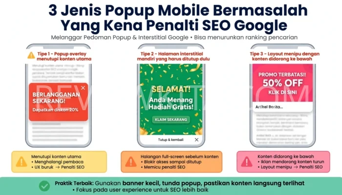 popup mobile SEO