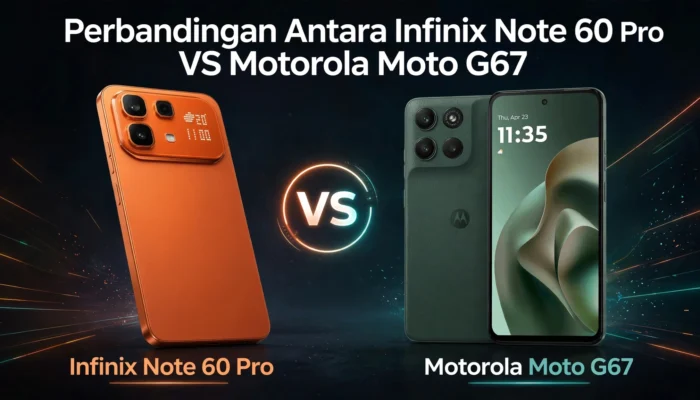 Perbandingan Antara Infinix Note 60 Pro VS Motorola Moto G67