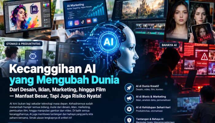 Kemajuan AI Dari Desain, Marketing, Film hingga Bahaya Manipulasi